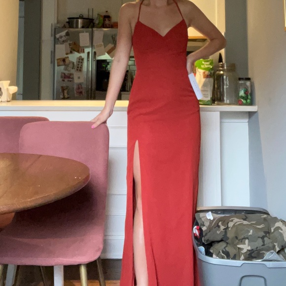 Azazie Manila Rust Bridesmaid Dress - Picture 4 of 4